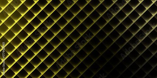 Obraz na plátně Abstract diamond pattern with golden yellow and dark shading