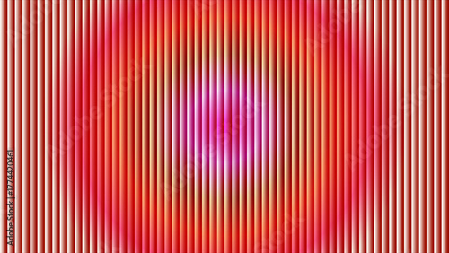 Billede på lærred Red and Pink Vertical Corrugated Surface With Central Glow abstract background