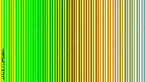 Vertical Gradient Stripes From Bright Green To Orange And Teal abstract background
