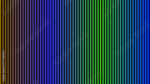 Vertical Gradient Stripes From Orange To Blue With Subtle Shadows abstract background