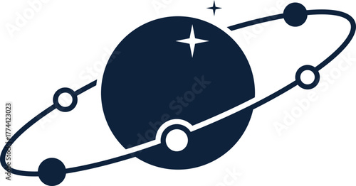 Space planet logo icon