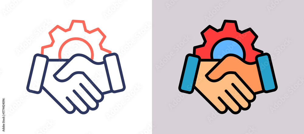 Obraz premium Collaboration multistyle icon