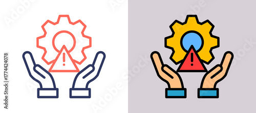 Crisis Management multistyle icon