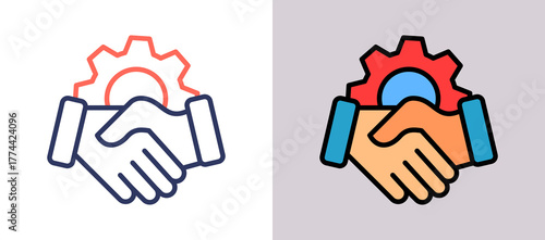 Collaboration multistyle icon