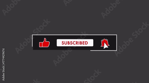 Subscribe like and bell button transparent background 4K