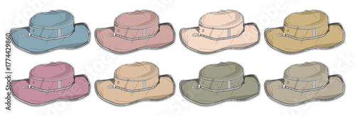 Collection of Hats Assorted Colors and Styles for Fashionable Outfits