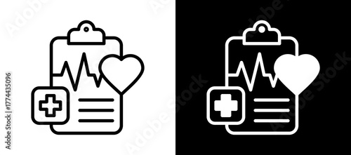 Health Data Analytics linemixed icon