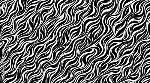 Abstract Black and White Wavy Swirls Pattern for Backgrounds, Wallpaper, and Designs