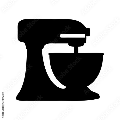Silhouette of a stand mixer used for baking and cooking projects