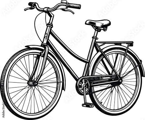 Hand Drawn Classic Bike Sketch 