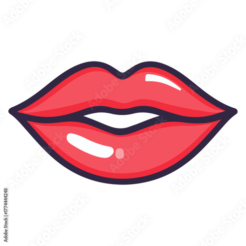 Valentine's Day, lips, festival, celebration, vector, transparent background