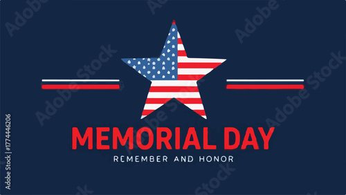 Happy Memorial Day Poster in Memory of Our Heroes