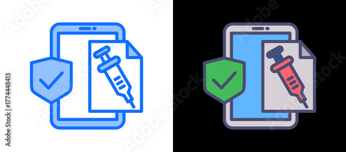 Digital Vaccine multistyle icon