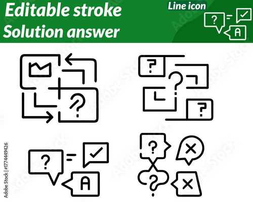 An icon symbolizing problem-solving and clear answers featuring a light bulb. check mark, and puzzle piece integrated into one cohesive design. The light bulb represents innovation the check mark.