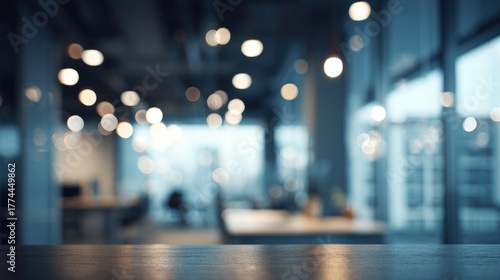 Wallpaper Mural A blurred office setting with warm bokeh lights, creating a cozy yet professional atmosphere. Torontodigital.ca