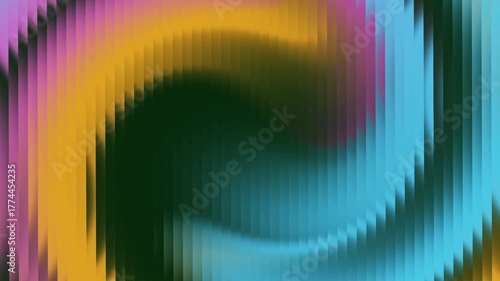 Abstract swirling fractal glass effect background with rainbow color. 4k video.