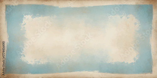 Antique brown paper texture with vintage grunge details and an old watercolor sky background design