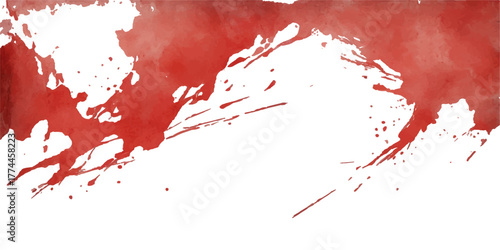 Red blood-like paint splashes and splatters create a grunge red texture backdrop for your vector illustration design