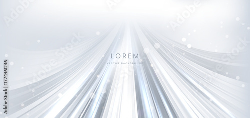 Abstract background vertical speed motion light grey and white stripe lines.