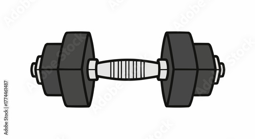Dumbbell, a classic fitness tool, with textured grip and evenly distributed weight for balanced and effective exercise.