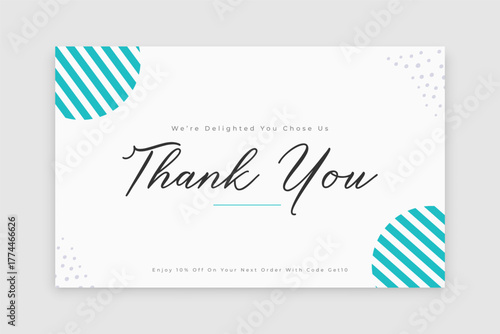 Modern Thank You Card Design for Business Appreciation and Customer Gift