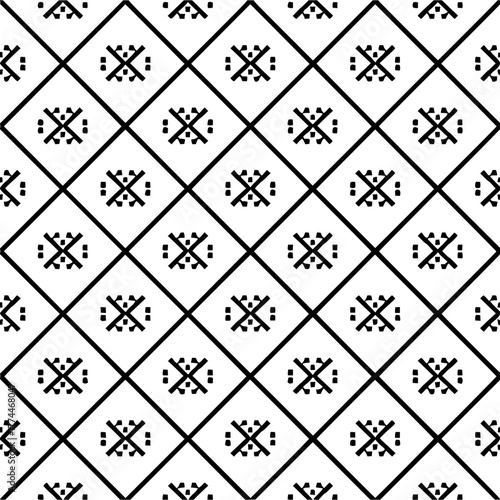 Geometric pattern with cross motif and diagonal lines creates a seamless and symmetrical design with 100 chars