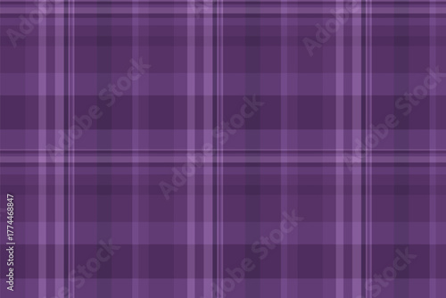 Tee check texture fabric, rose plaid background seamless. Fuzzy tartan pattern textile vector in purple and violet colors.