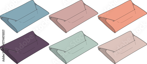 Envelopes Multi-Colored Set of Invitation Mockups for Business Correspondence