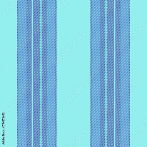 Lostume lines pattern stripe, website background vertical vector. Cluffy seamless fabric texture textile in teal and indigo colors.