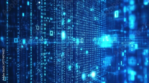 Abstract digital data flow visualization