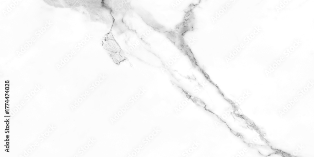 Obraz premium White marble with gray veins. Calacata Italian stone, texture for ceramic tiles, carpet design.