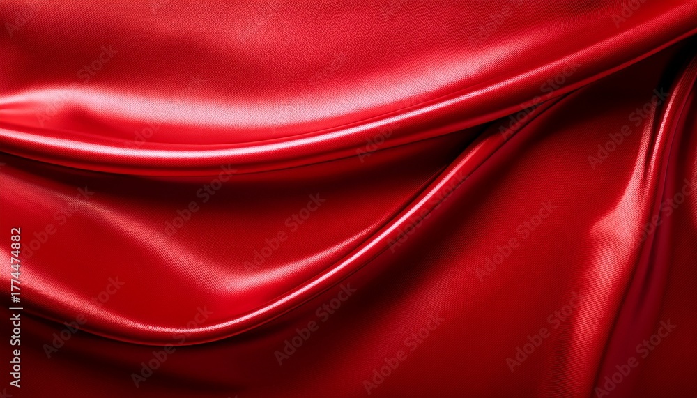Obraz premium Red Shiny Latex Background Red Latex With Folds Background