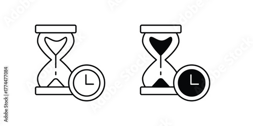 Procrastinating set icon with white background vector stock illustration