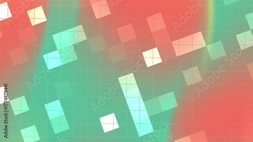 Abstract squares and blurred colors pattern for backgrounds, digital designs, prints, and web graphics with a modern and vibrant feel.