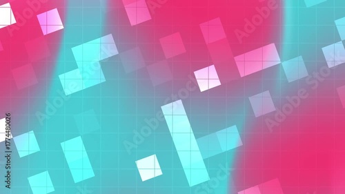 Abstract geometric design with pink and blue hues, perfect for modern backgrounds, digital art projects, websites, and social media.