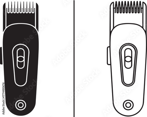 Electric hair trimmer vector icon symbol for barber shop and personal grooming.