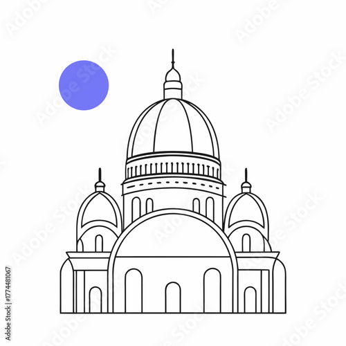 vector illustration of a temple