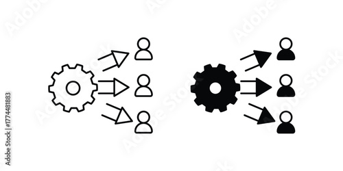 Organize set icon with white background vector stock illustration