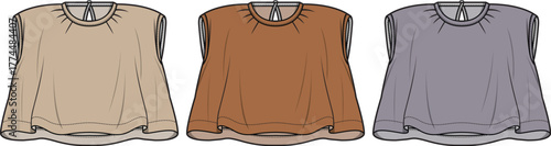 Color Variations of a Fashionable Blouse on a Mannequin Display A Design Showcase