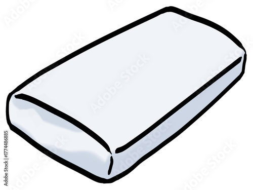 板こんにゃくのイラスト （筆タッチ・白） シンプル / Konnyaku (Japanese Yam Cake)	