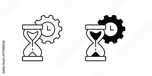 Delay set icon with white background vector stock illustration
