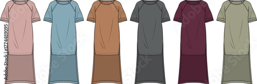 Diverse Fashion A Colorful Array of Simple, Casual Dresses for Everyday Style