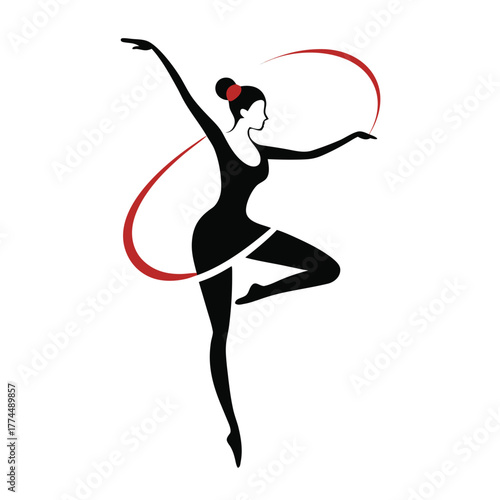 Elegant Silhouette of a Dancer in Motion