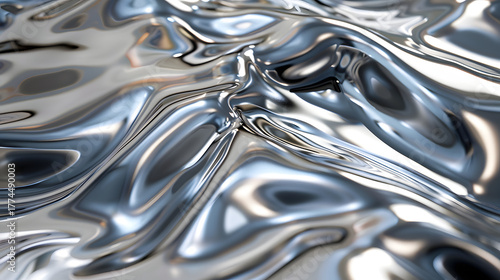 Highly Reflective Liquid Metal Surface Texture fluid