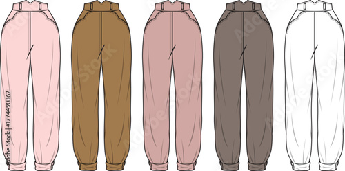 Colorful Pants Collection Fashionable and Versatile Apparel for Everyday Wear