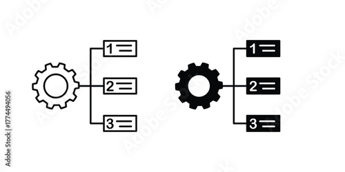 Priority set icon with white background vector stock illustration