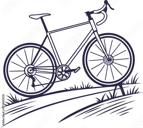 vintage bicycle vector illustration