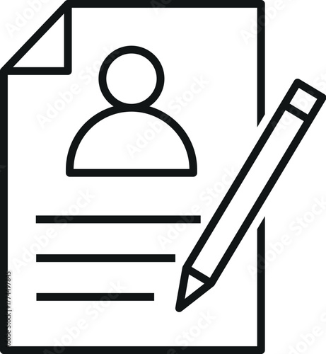 curriculum vitae vector icon file