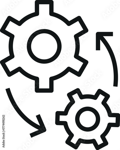 Process Icon Design vector art