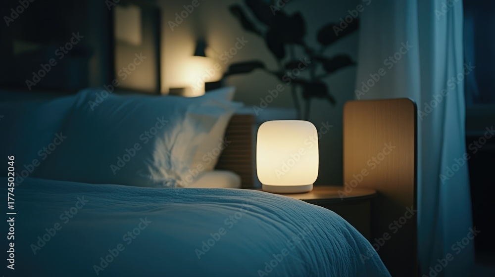 Obraz premium bedroom view at night